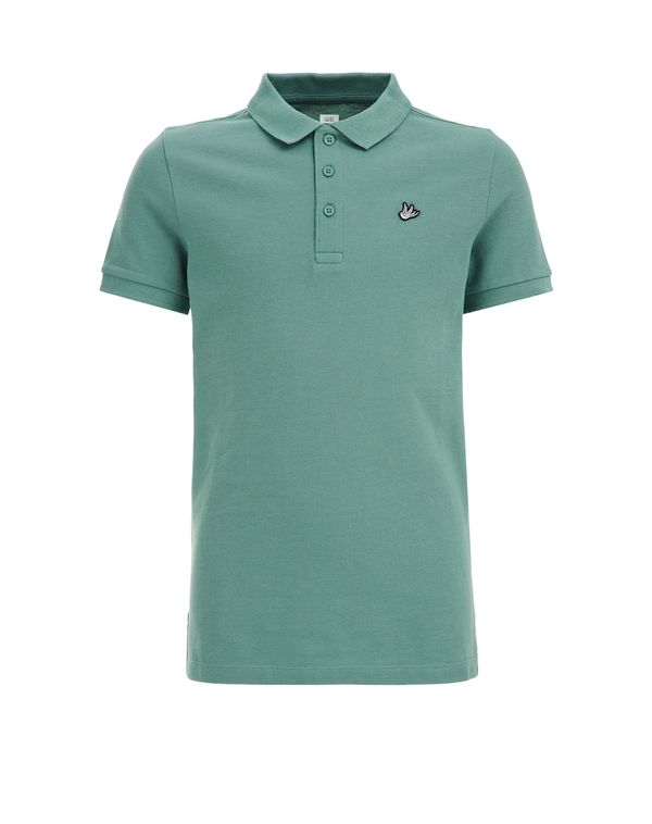 WE Fashion WE Fashion Тениска  светлозелено / черно / бяло