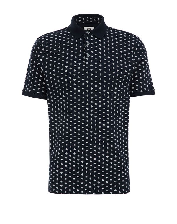 WE Fashion WE Fashion Тениска  тъмносиньо / бяло