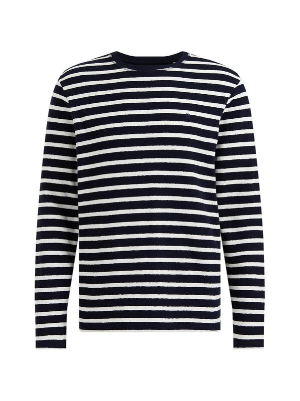 WE Fashion WE Fashion Тениска  тъмносиньо / бяло