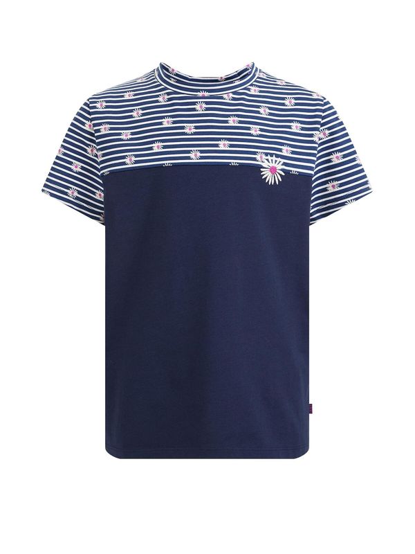 WE Fashion WE Fashion Тениска  тъмносиньо / бяло