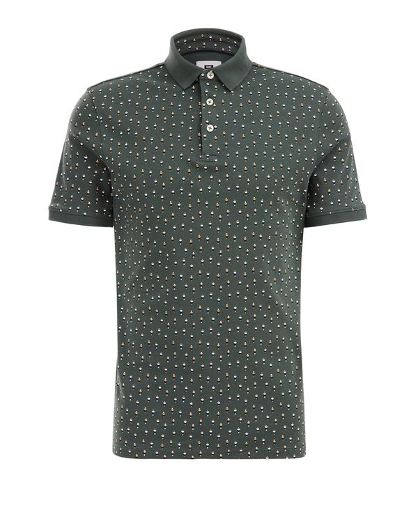 WE Fashion WE Fashion Тениска  тъмнозелено / пъстро