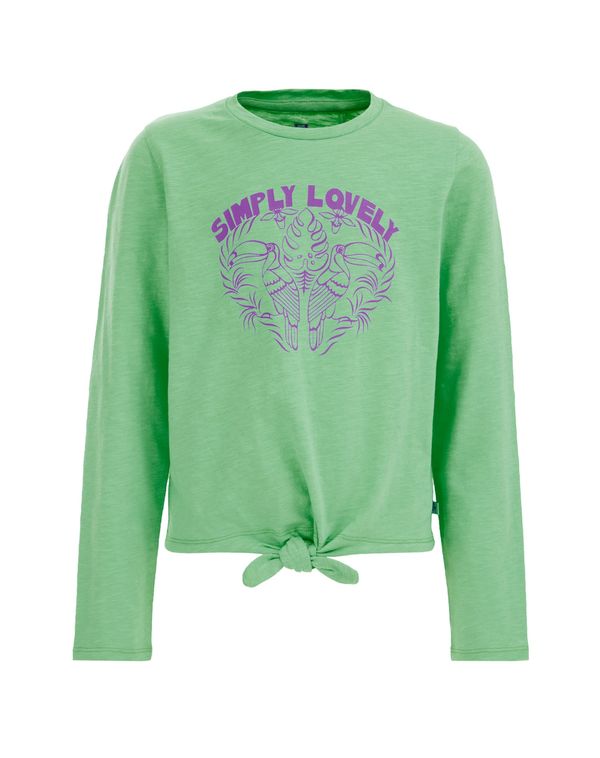 WE Fashion WE Fashion Тениска  зелено / лилав