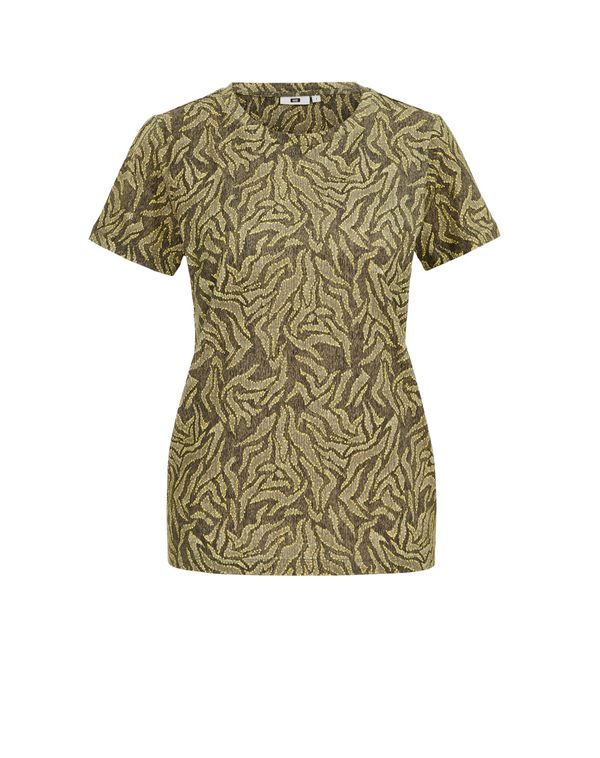 WE Fashion WE Fashion Тениска  жълто / каки / маслина