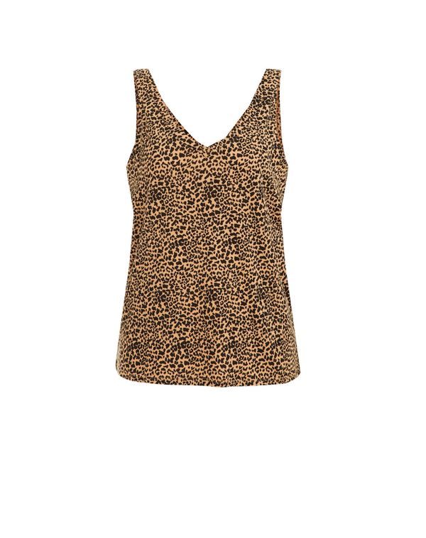 WE Fashion WE Fashion Топ  светлокафяво / черно