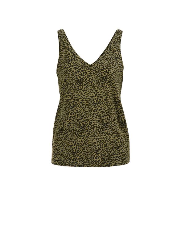 WE Fashion WE Fashion Топ  тъмнозелено / черно