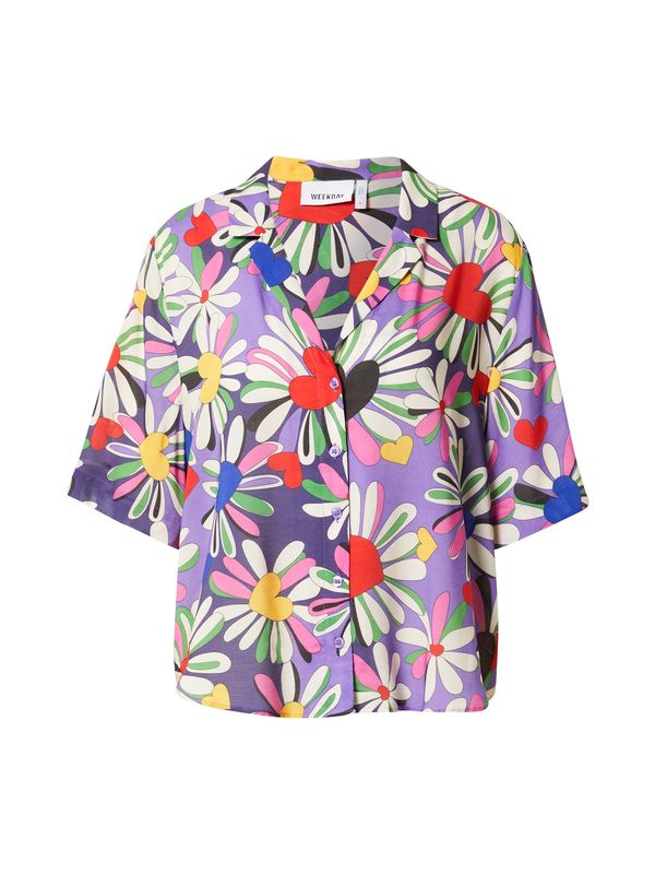 WEEKDAY WEEKDAY Блуза  лилав / червено / черно / бяло