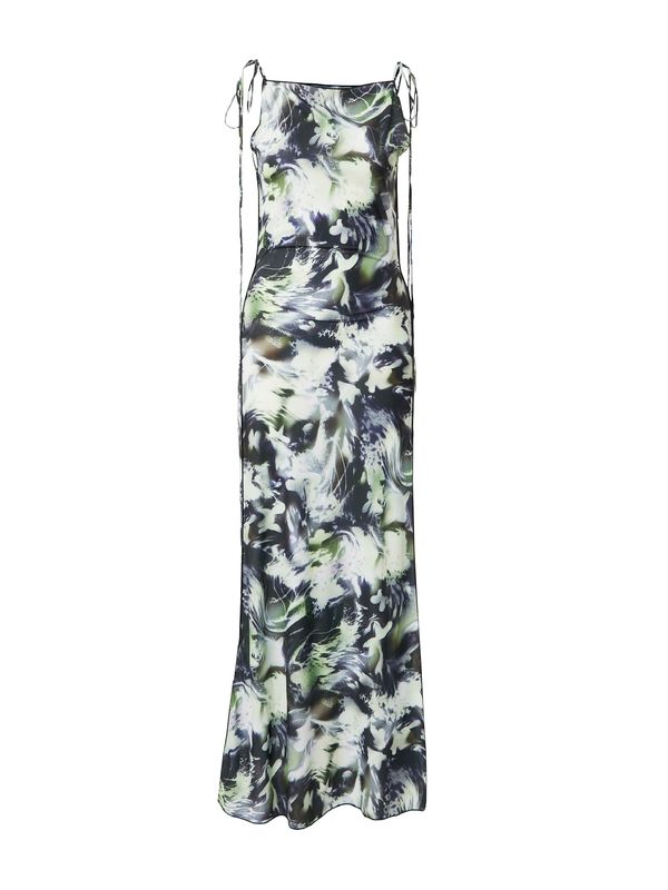 WEEKDAY WEEKDAY Рокля 'Quinn'  зелено / черно / бяло