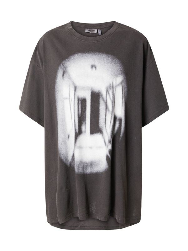 WEEKDAY WEEKDAY Свободна дамска риза 'Emy'  светлосиво / тъмносиво / бяло