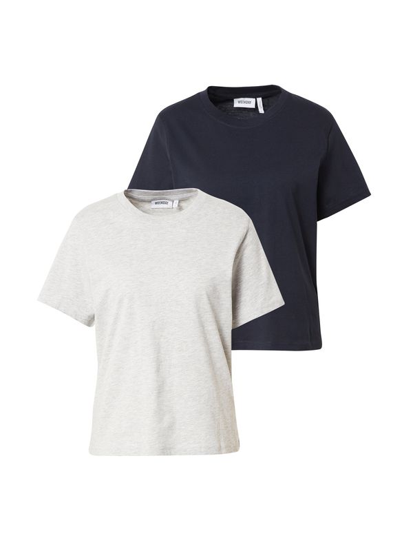 WEEKDAY WEEKDAY Тениска 'Essence Standard'  нощно синьо / сив меланж