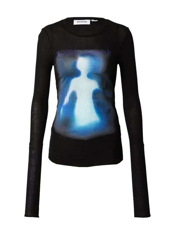 WEEKDAY WEEKDAY Тениска 'Nico'  синьо / опушено синьо / виолетов / черно