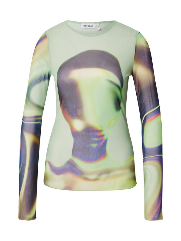 WEEKDAY WEEKDAY Тениска  пастелно зелено / пъстро