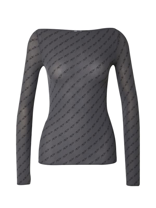 WEEKDAY WEEKDAY Тениска  сиво / черно