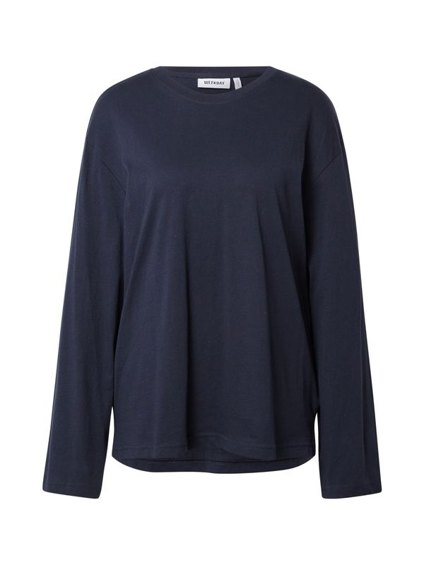 WEEKDAY WEEKDAY Тениска 'Smash'  нейви синьо