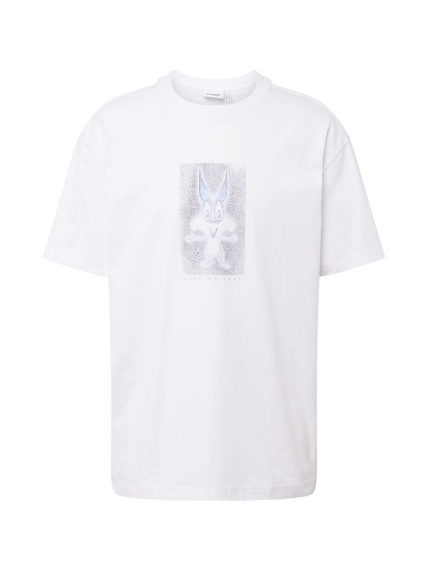 WEEKDAY WEEKDAY Тениска  сребърно сиво / камък / бяло