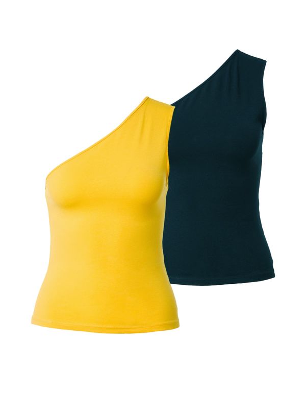 WEEKDAY WEEKDAY Топ 'Cindy'  жълто / тъмнозелено