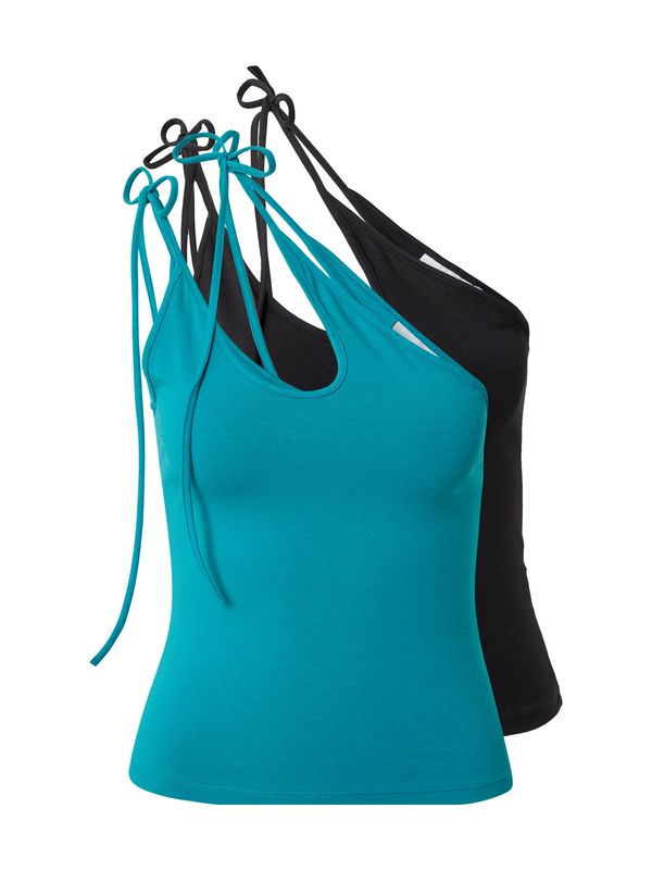 WEEKDAY WEEKDAY Топ 'Michelle'  циан / черно