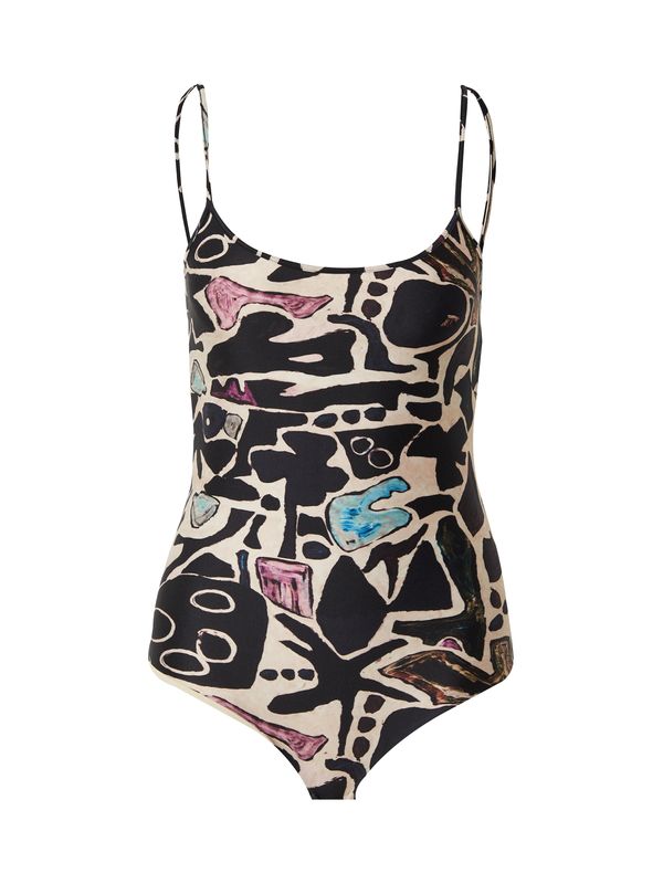 Weekend Max Mara Weekend Max Mara Блуза боди 'ROSATEA'  бежово / аквамарин / циклама / черно