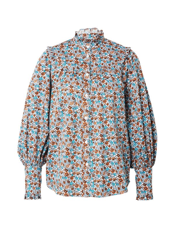 Weekend Max Mara Weekend Max Mara Блуза 'Molo'  аквамарин / светлосиньо / коняк / бяло