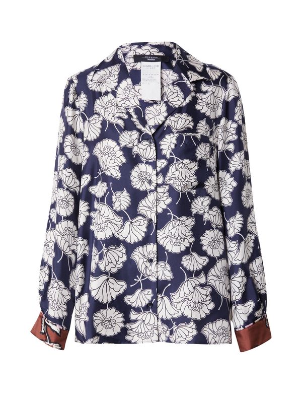 Weekend Max Mara Weekend Max Mara Блуза 'PALLA'  нейви синьо / ръждиво кафяво / мръсно бяло