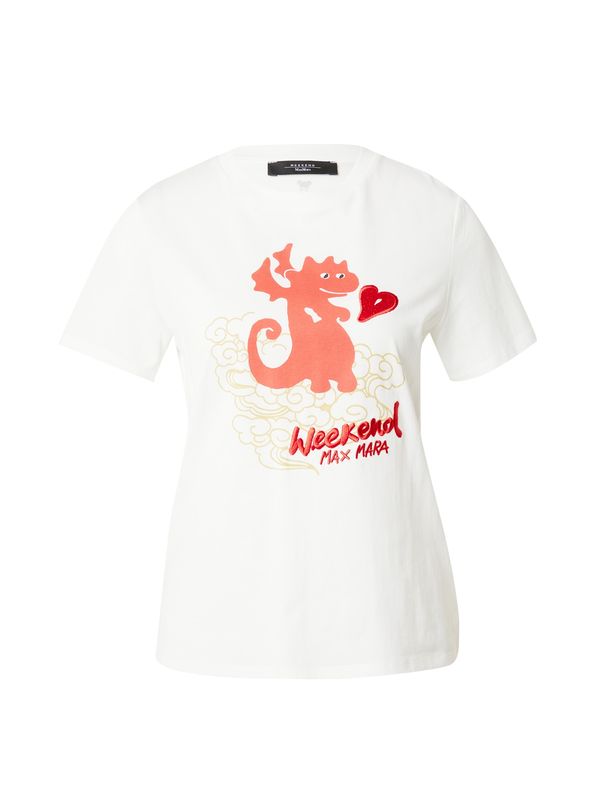Weekend Max Mara Weekend Max Mara Тениска 'CINEMA'  горчица / огнено червено / пастелно червено / бяло