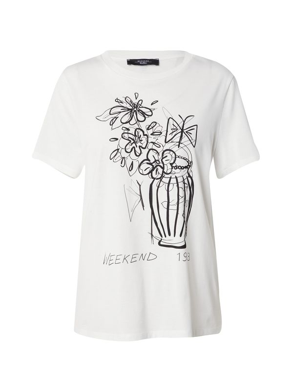 Weekend Max Mara Weekend Max Mara Тениска 'NERVI'  сиво / черно / бяло