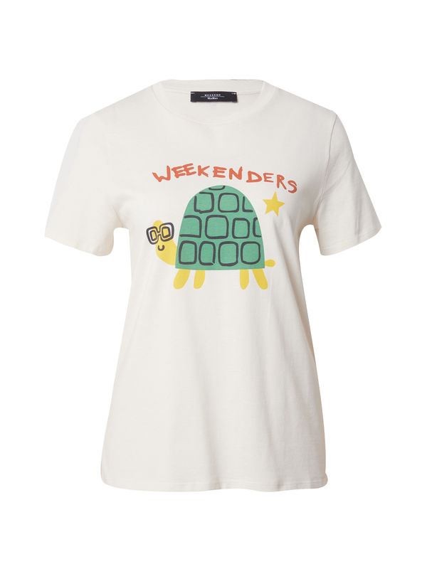 Weekend Max Mara Weekend Max Mara Тениска 'NERVI'  слонова кост / жълто / светлозелено / червено