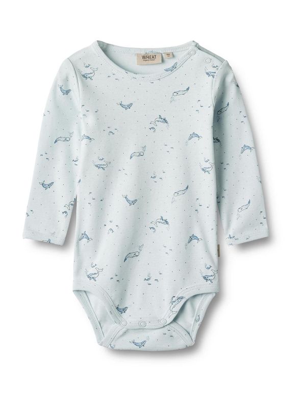 Wheat Wheat Бебешки гащеризони/боди  пастелно синьо / тъмносиньо