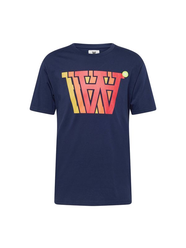 WOOD WOOD WOOD WOOD Тениска 'Ace'  нейви синьо / горчица / лайм / пъпеш