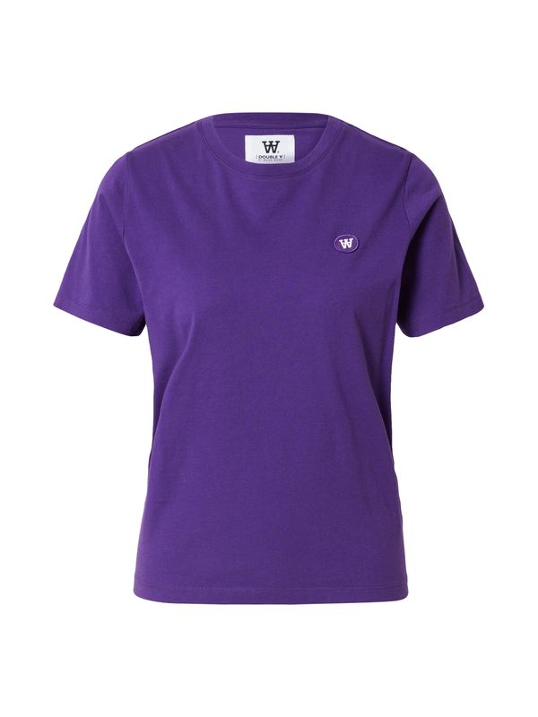 WOOD WOOD WOOD WOOD Тениска 'Mia'  тъмнолилаво / бяло