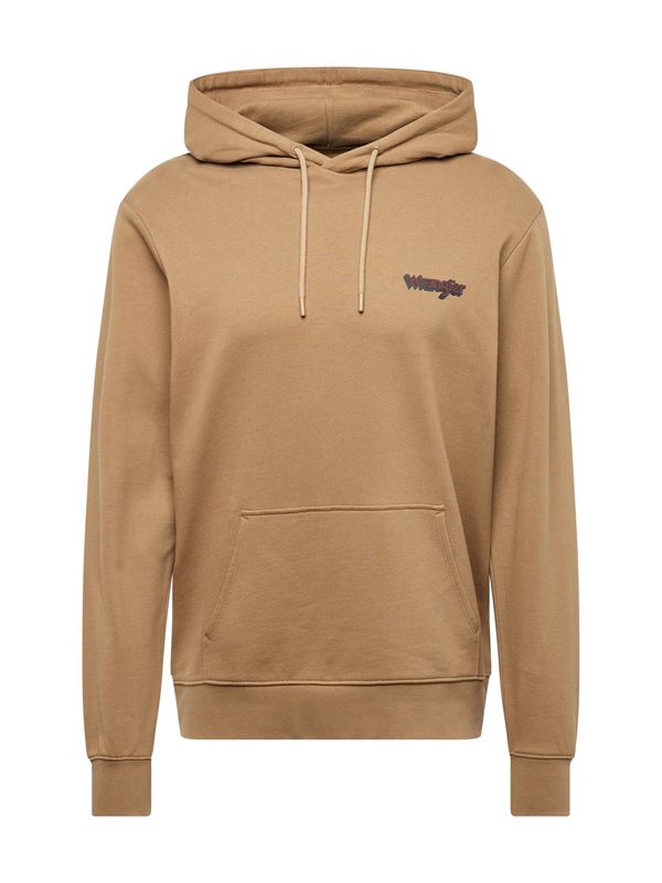 WRANGLER WRANGLER Суичър  светлокафяво / бургундово червено / черно