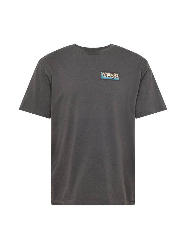 WRANGLER WRANGLER Тениска  бежово / лазурно синьо / аквамарин / графитено сиво