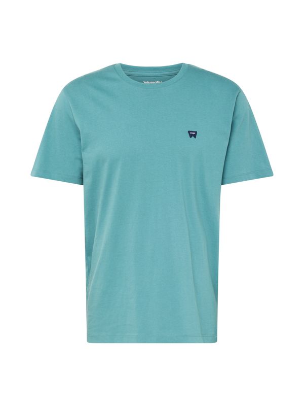 WRANGLER WRANGLER Тениска 'SIGN OFF'  нощно синьо / циан / бяло