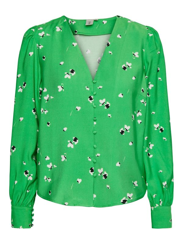 Y.A.S Y.A.S Блуза 'Dasla'  светлозелено / черно / бяло