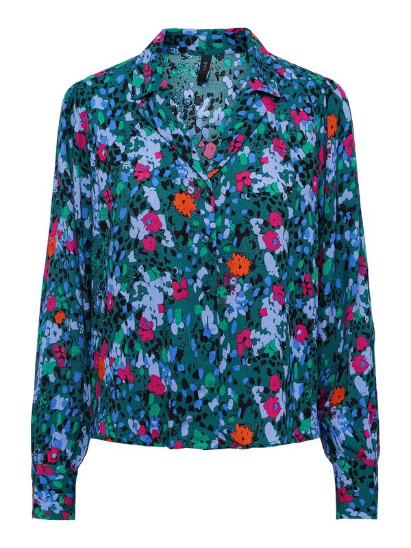 Y.A.S Y.A.S Блуза 'Sanja'  елхово зелено / пъстро