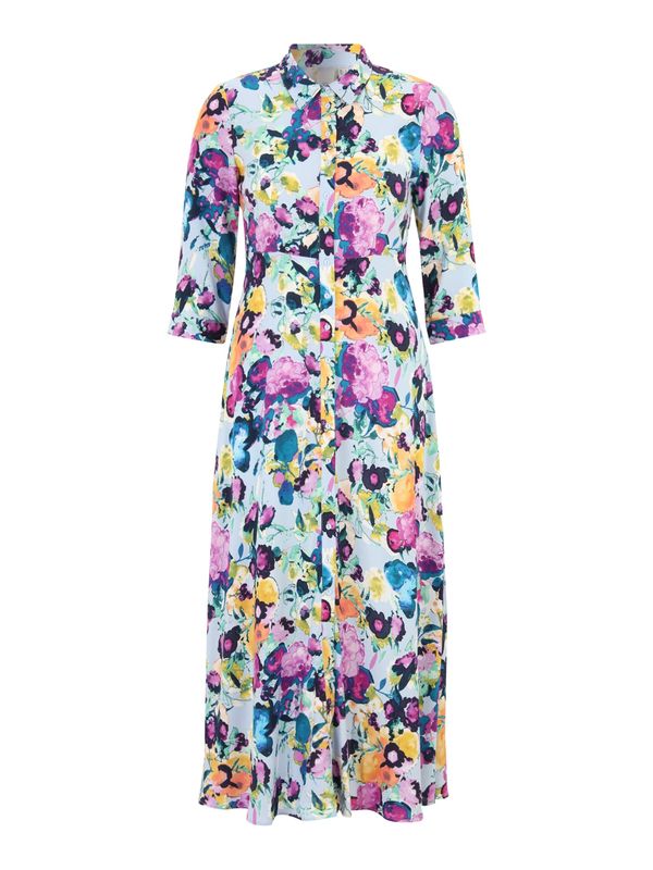 Y.A.S Petite Y.A.S Petite Рокля тип риза 'SAVANNA'  светлосиньо / къри / мента / орхидея