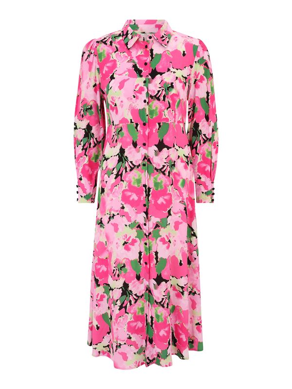 Y.A.S Petite Y.A.S Petite Рокля тип риза 'VIOLO'  зелено / розово / бледорозово / черно