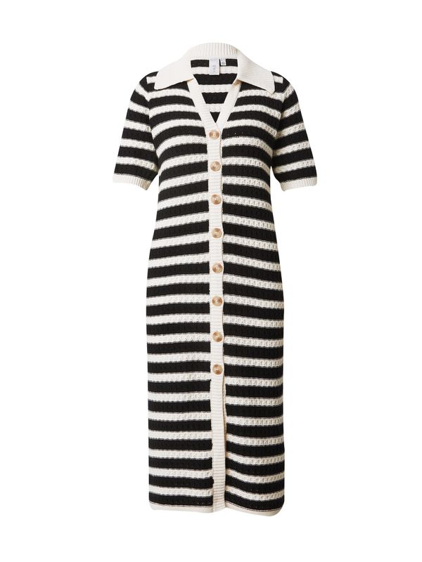 Y.A.S Y.A.S Плетена рокля 'CROC'  светлобежово / черно