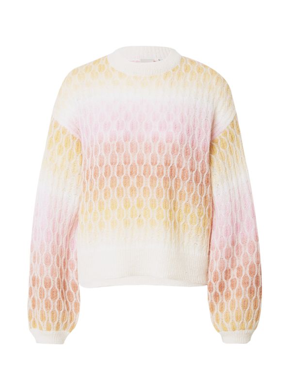Y.A.S Y.A.S Пуловер 'SPACE'  светлобежово / оранжево / бледорозово