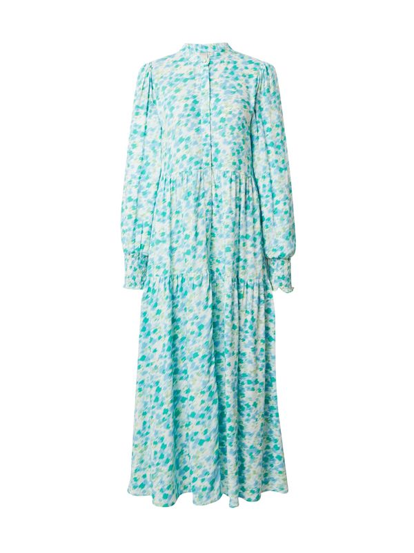 Y.A.S Y.A.S Рокля тип риза 'ALIRA'  аквамарин / нефритено зелено / ябълка / бяло