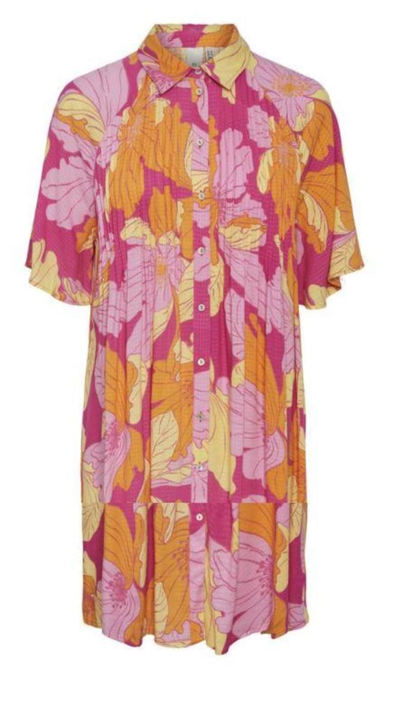 Y.A.S Y.A.S Рокля тип риза 'Filippa'  светложълто / орхидея / циклама / светлооранжево