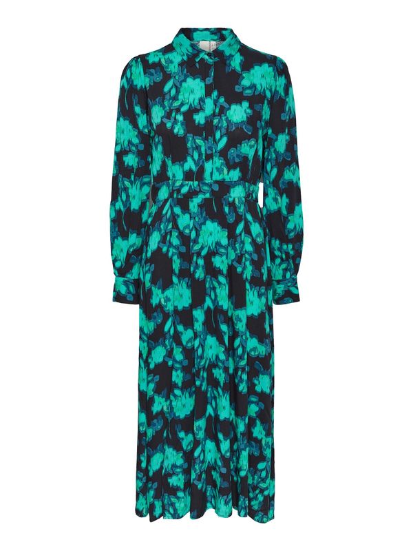 Y.A.S Y.A.S Рокля тип риза 'FLAIR'  нейви синьо / небесносиньо / светлозелено / черно