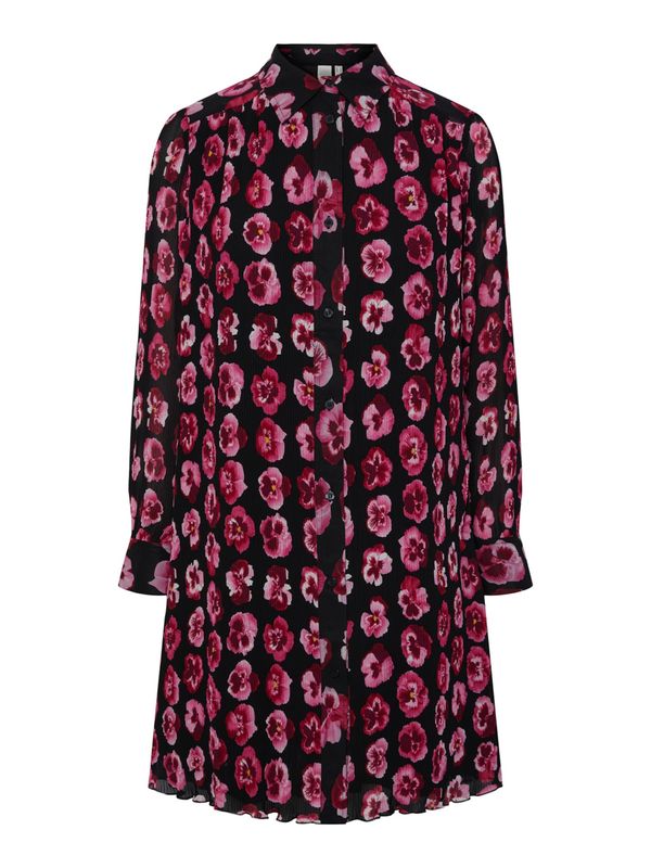 Y.A.S Y.A.S Рокля тип риза 'MONIKA'  жълто / бледорозово / бургундово червено / черно