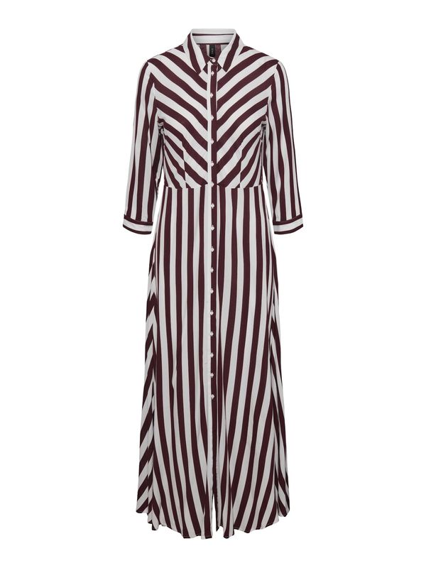 Y.A.S Y.A.S Рокля тип риза 'Savanna'  бордо / бяло