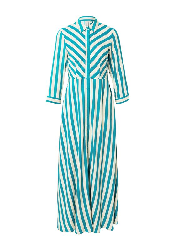 Y.A.S Y.A.S Рокля тип риза 'Savanna'  петрол / бяло