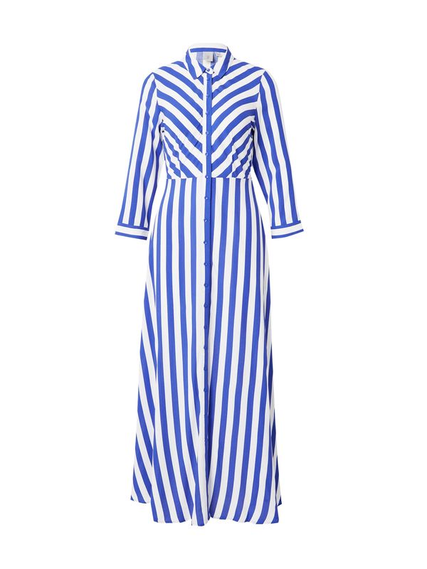 Y.A.S Y.A.S Рокля тип риза 'SAVANNA'  тъмносиньо / бяло