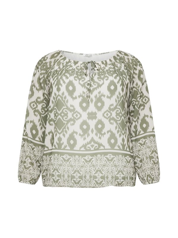 Z-One Z-One Блуза 'Ca44ra'  каки / бяло