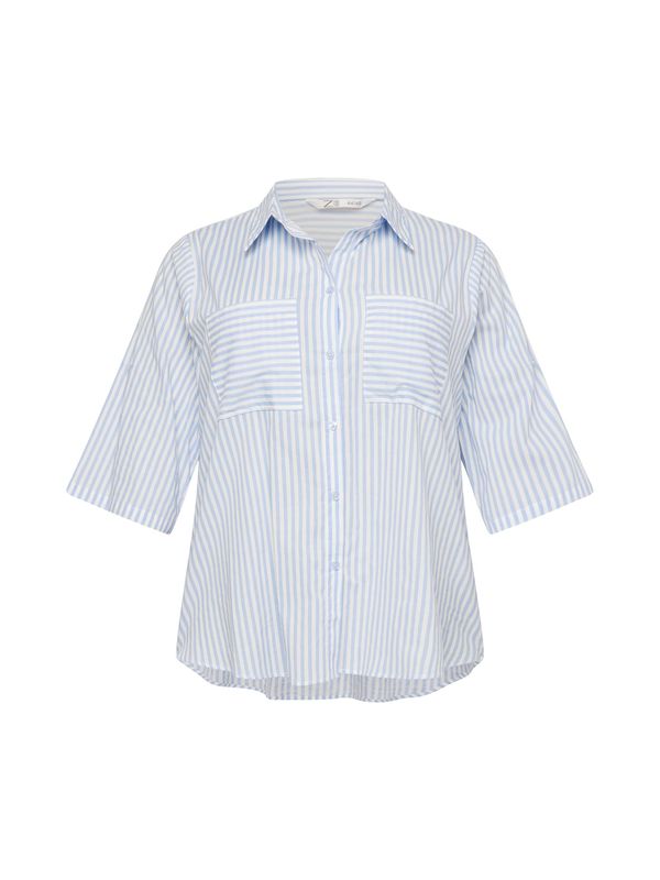 Z-One Z-One Блуза 'He44dda'  гълъбово синьо / бяло