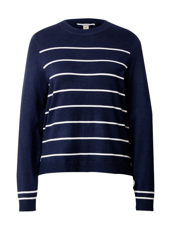 ZABAIONE ZABAIONE Пуловер 'Te44ss'  нейви синьо / бяло