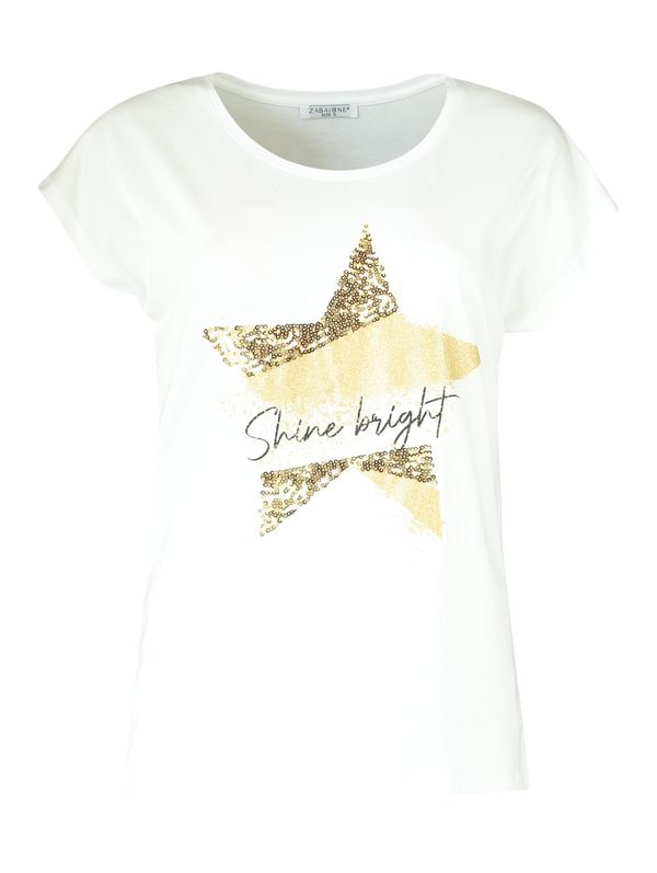 ZABAIONE ZABAIONE Тениска 'Mira'  жълто / злато / черно / бяло