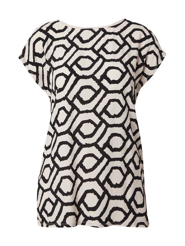 ZABAIONE ZABAIONE Тениска 'Ri44a'  кремаво / черно